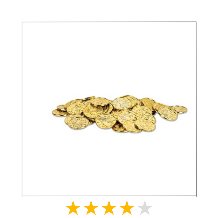 Plastic Gold Coins, 50ct