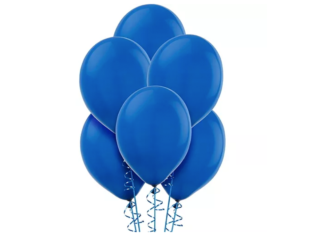 blue latex balloons near me