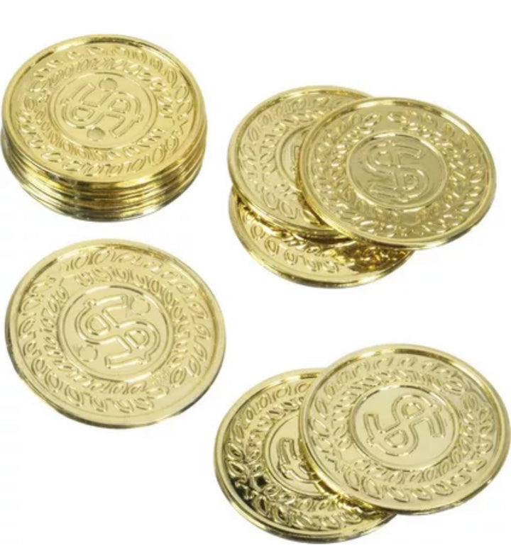 Plastic Gold Coins, 50ct