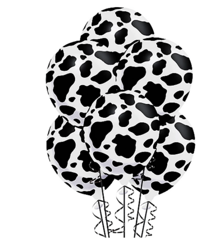 Cow Print Latex Balloons 50 Count