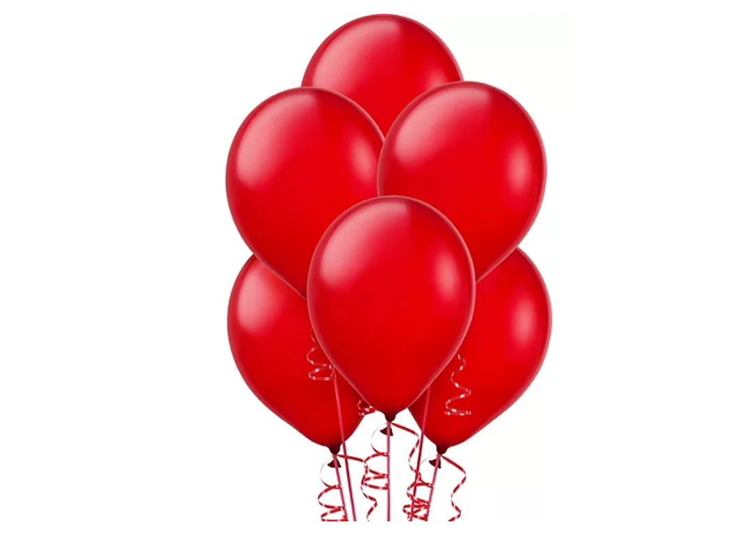 red latex balloons near me