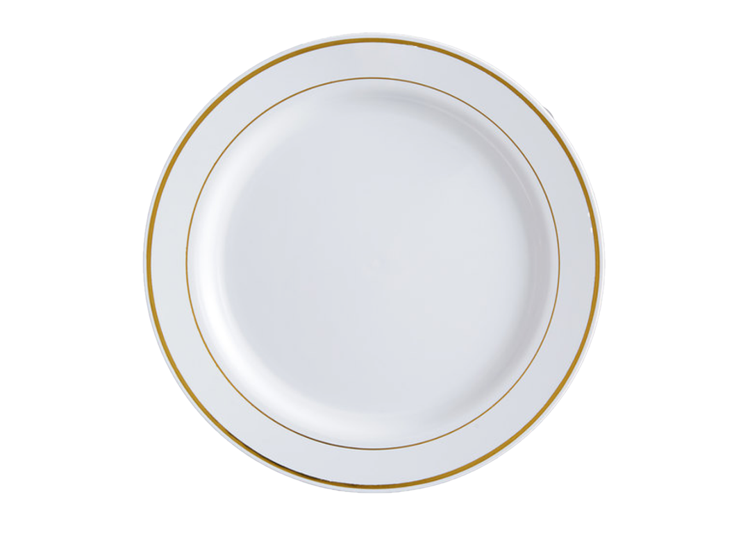 gold rim plate