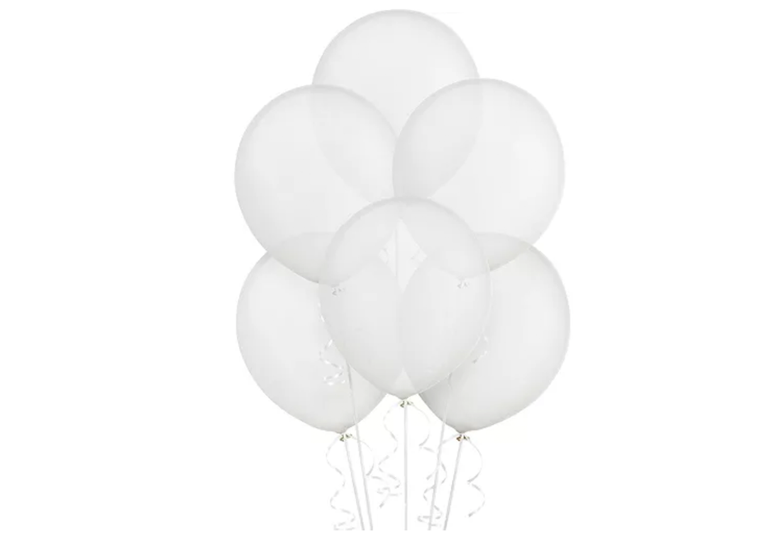 This is a image of clear latex balloons