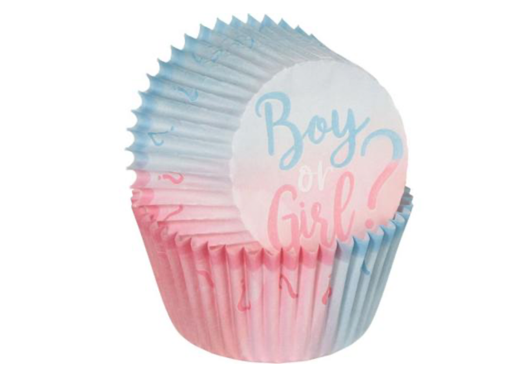 gender reveal cupcake cups