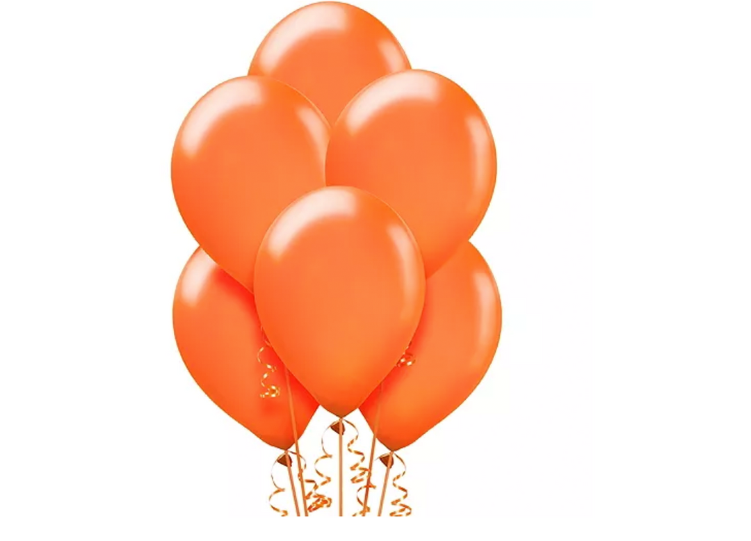 Orange latex balloons near me 