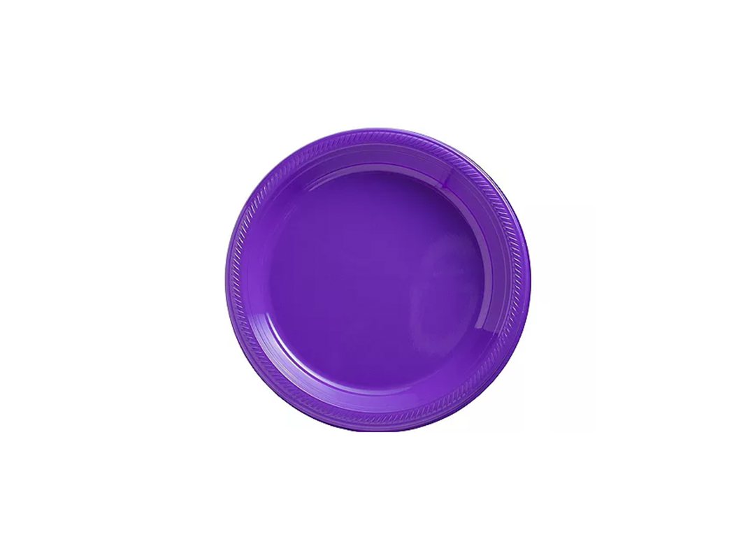 purple dessert plate