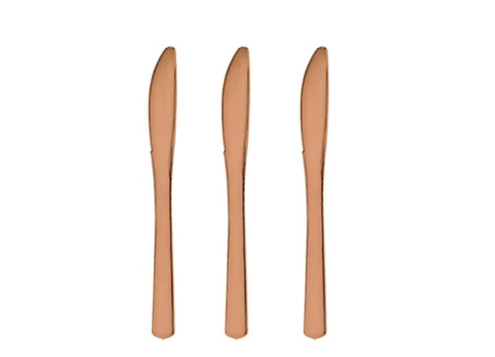 Rose Gold Premium Plastic Knives