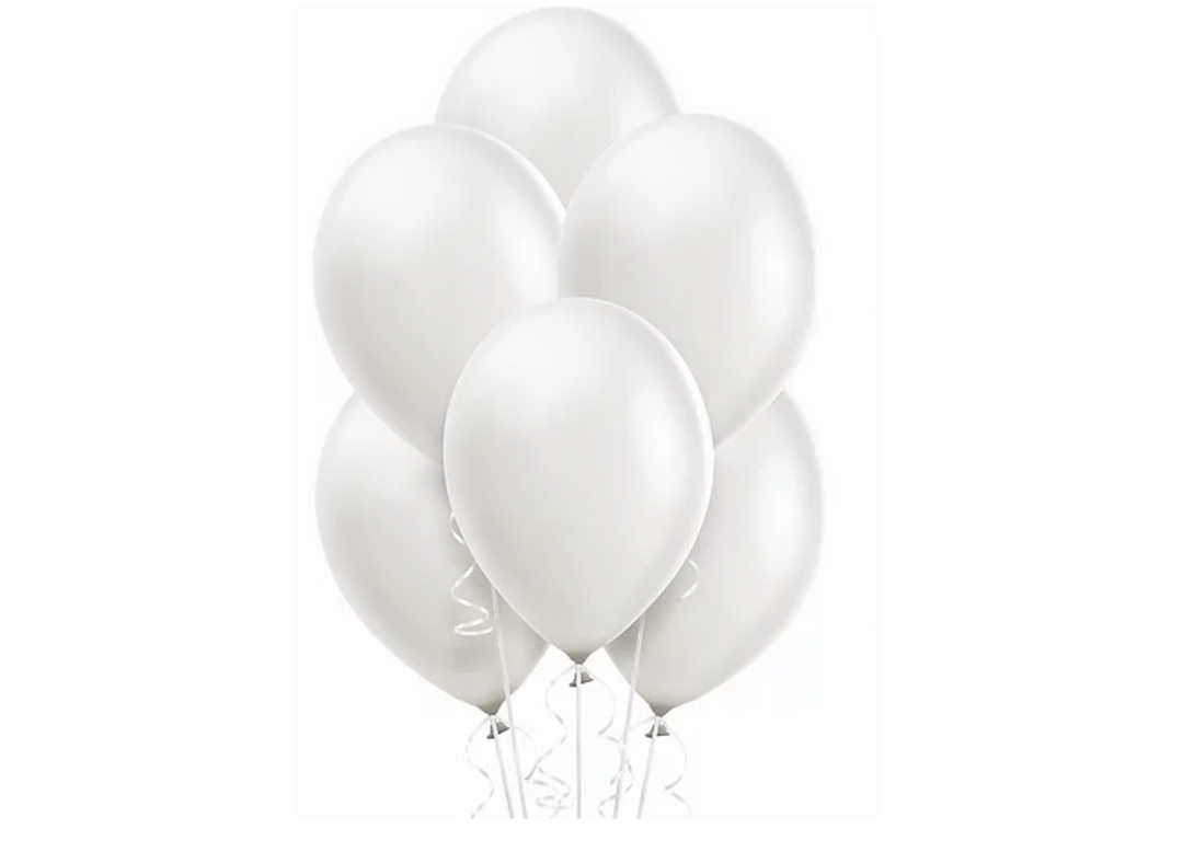 white latex balloons near me 