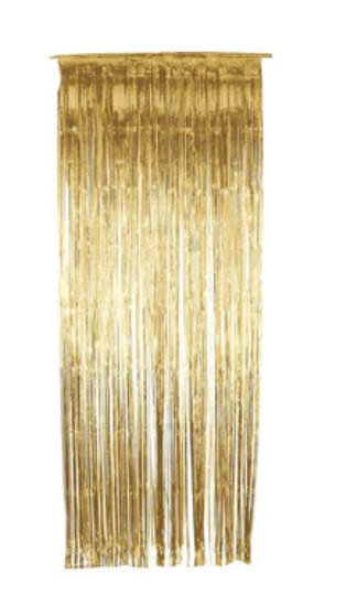 Gold Fringe Curtains Party Photobooth Backdrop