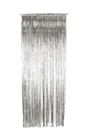 Silver Fringe Curtains Party Photo booth Backdrop