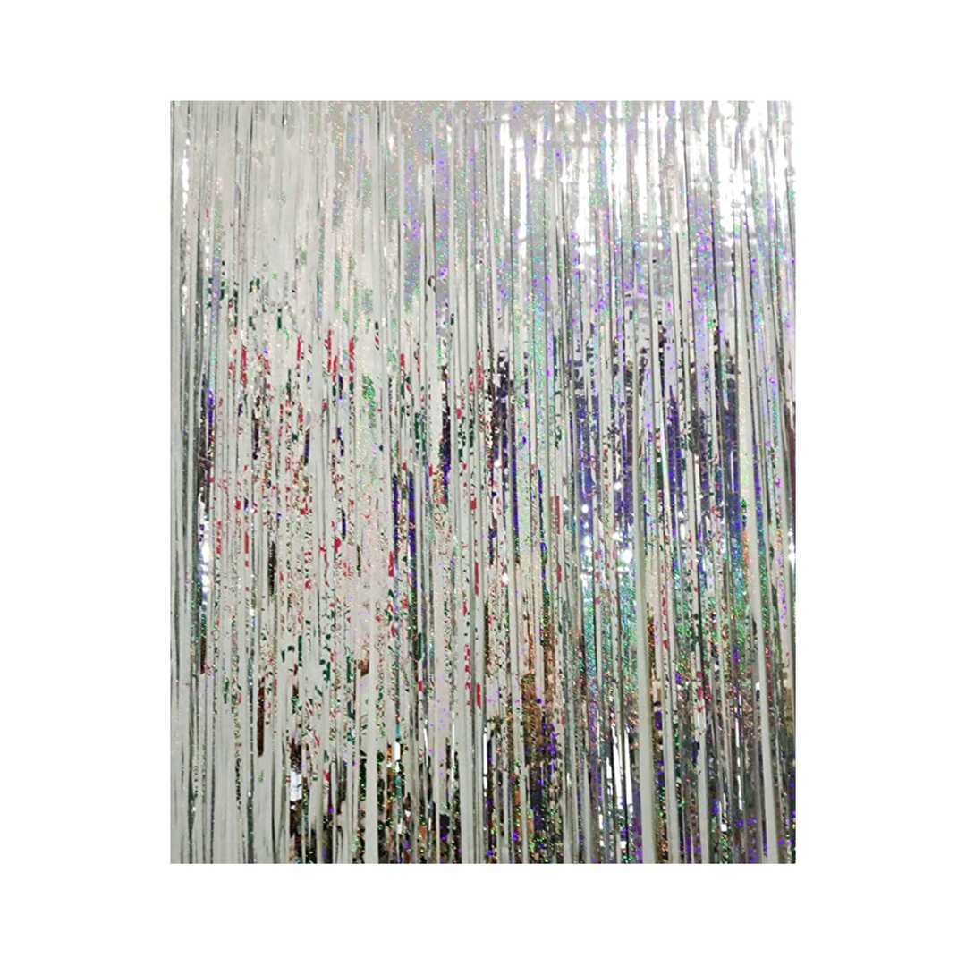 Silver Fringe Curtains Party Photo booth Backdrop