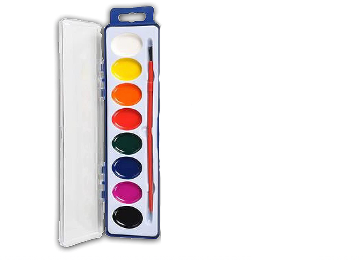 8-Color Watercolor Refill Trays - Set of 12