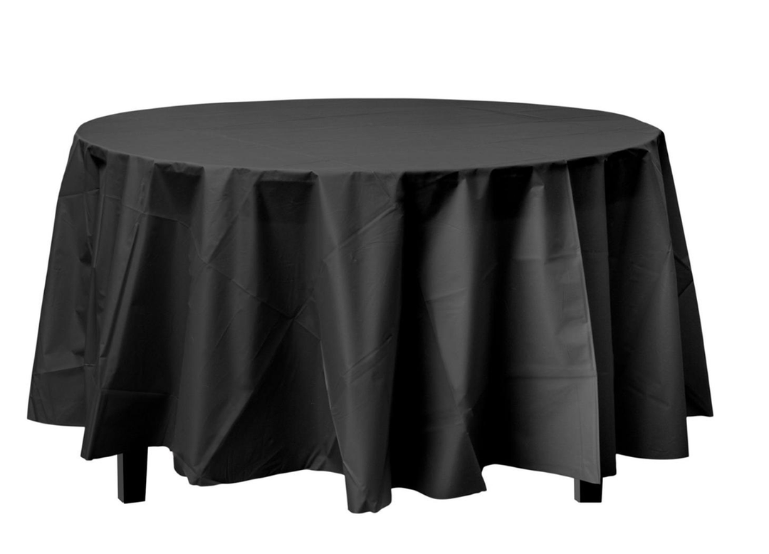 Black Disposable  Round Table Cover near me