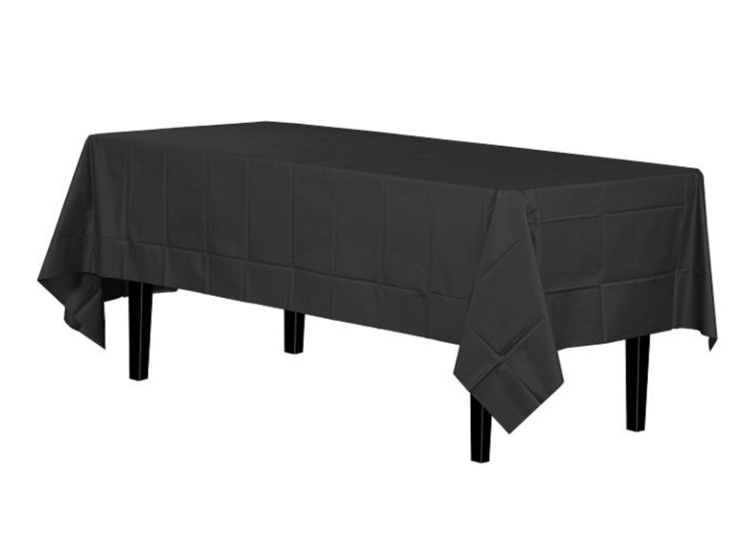 Black Disposable Plastic Table Cover near me