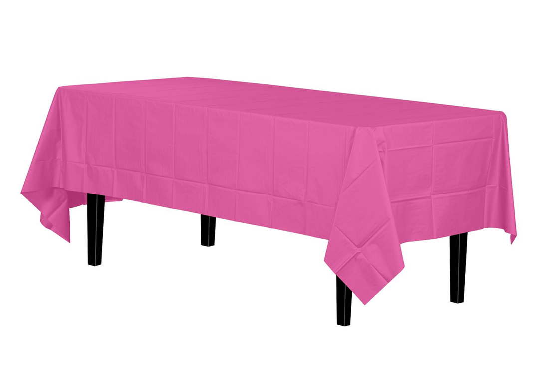 Rectangular pink table cover