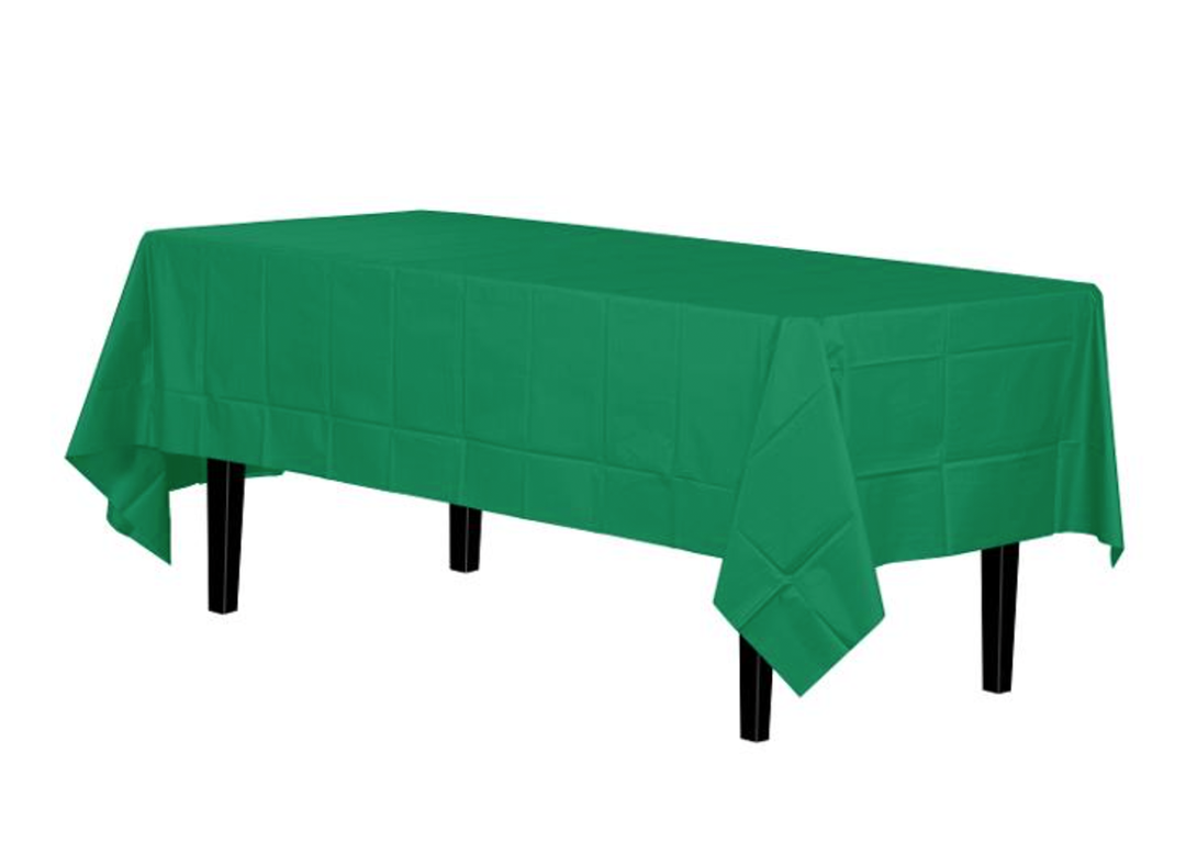 Festive green table cover