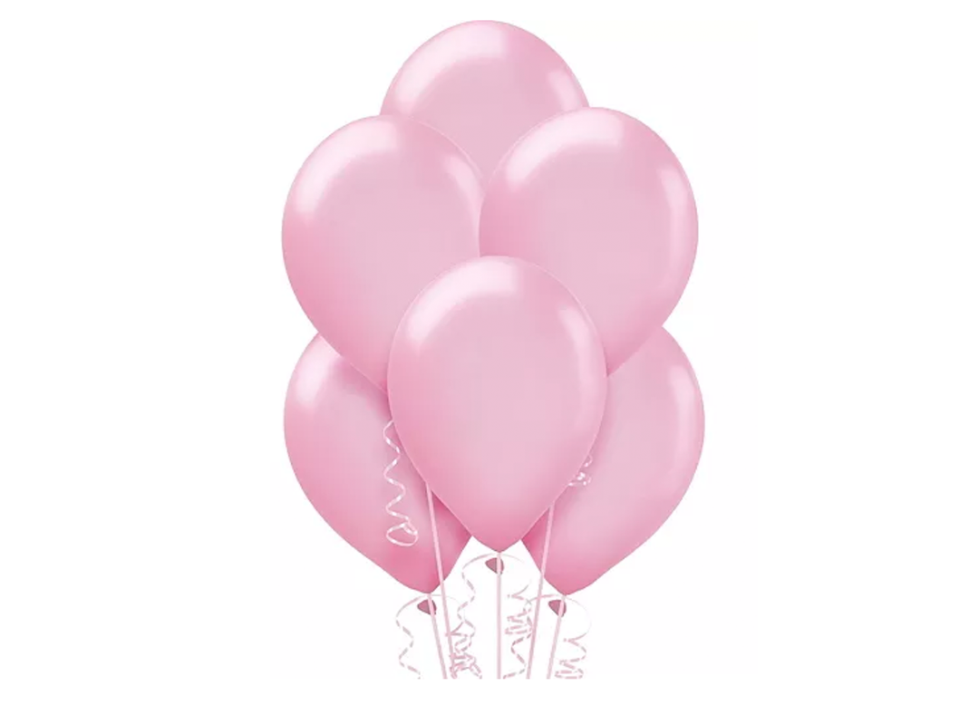 Bright pink latex balloon for party decorations