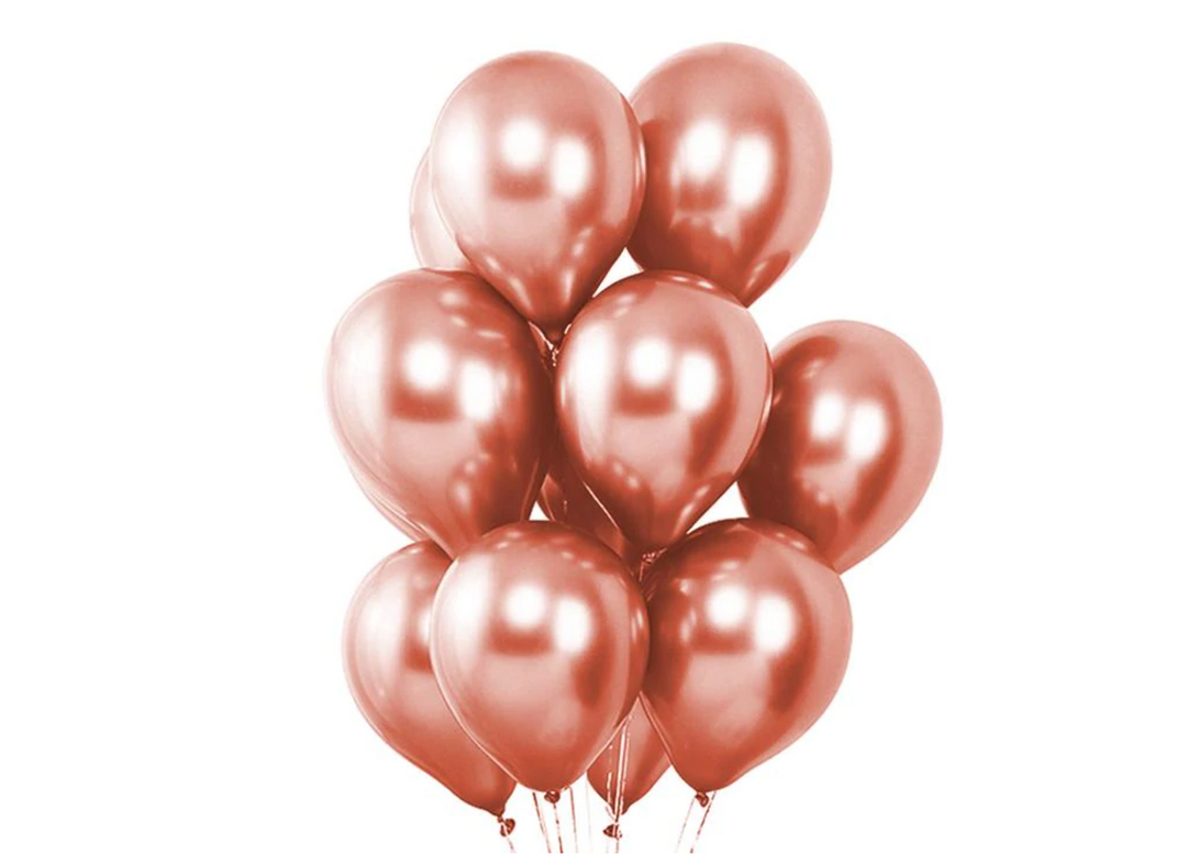 rose gold metallic  latex balloons near me 