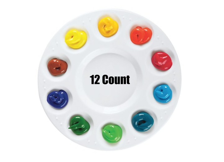 Round Paint Palettes - 12 Pc.